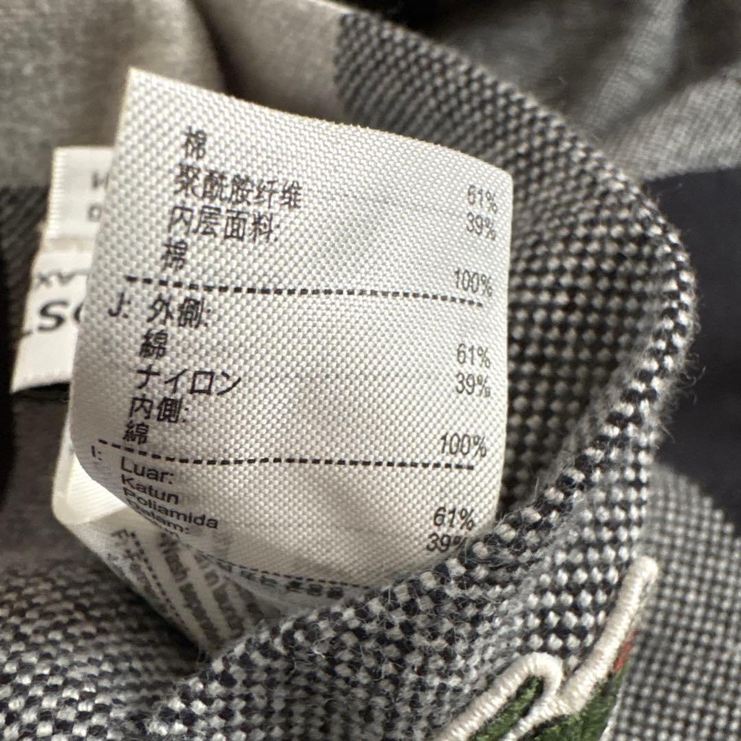 専用LACOSTEプレーンxバッファローチェックリバーシブルシャツアウターサイズ