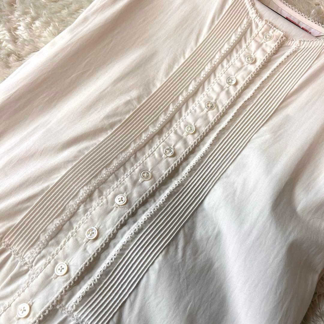 美品✨ワンダフルワールド ピコフリル ロングワンピース ホワイト 全前開き