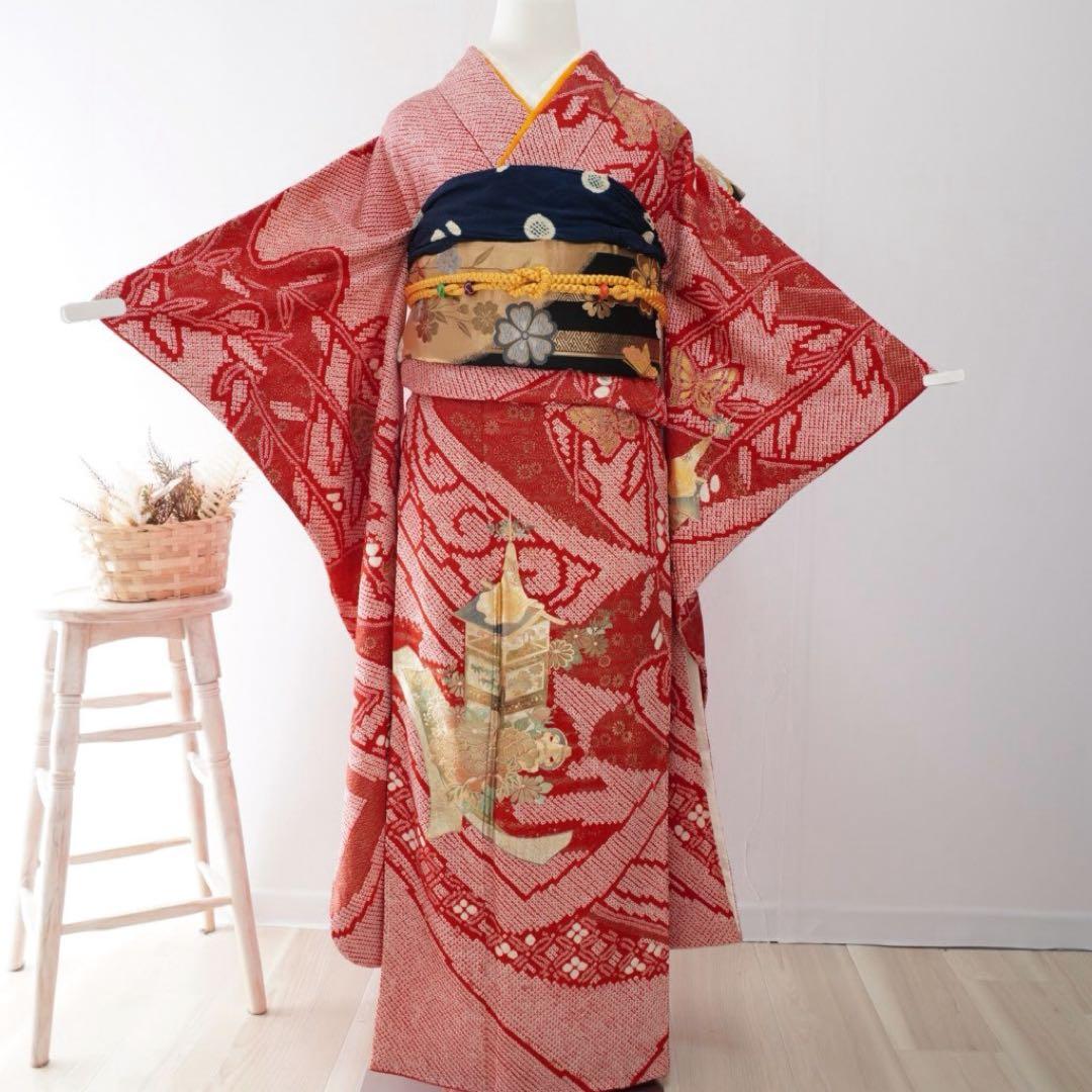 振袖　フルセット　5点セット381F すべて正絹
