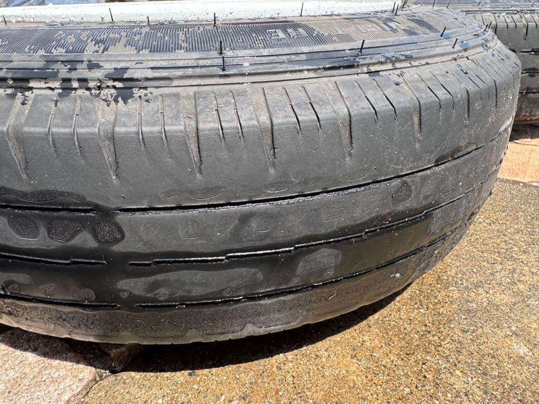 4*n様 14インチ ホワイト 5スポークホイール タイヤ付き4本セット