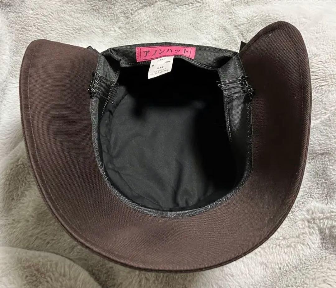 アノンハット　小公女のボンネット　ブラウン×ブラック