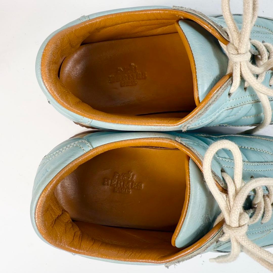 【美品】HERMESエルメス　レザー Hロゴ クイックスニーカー　レザーシューズ