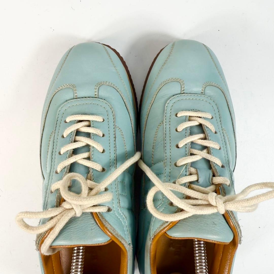 【美品】HERMESエルメス　レザー Hロゴ クイックスニーカー　レザーシューズ