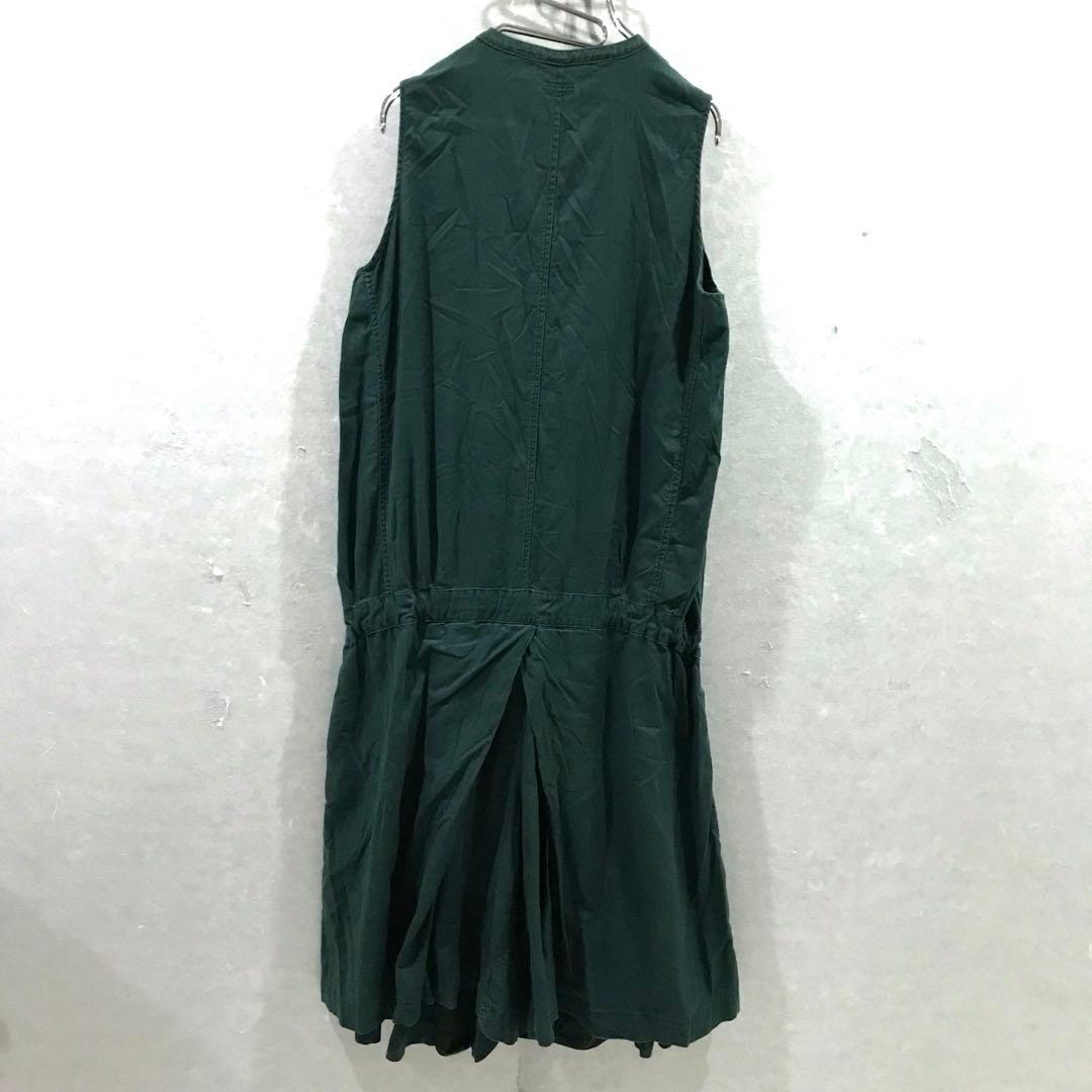 KAPITAL キャピタル ノースリーブ オールインワン ワイド 緑 XS