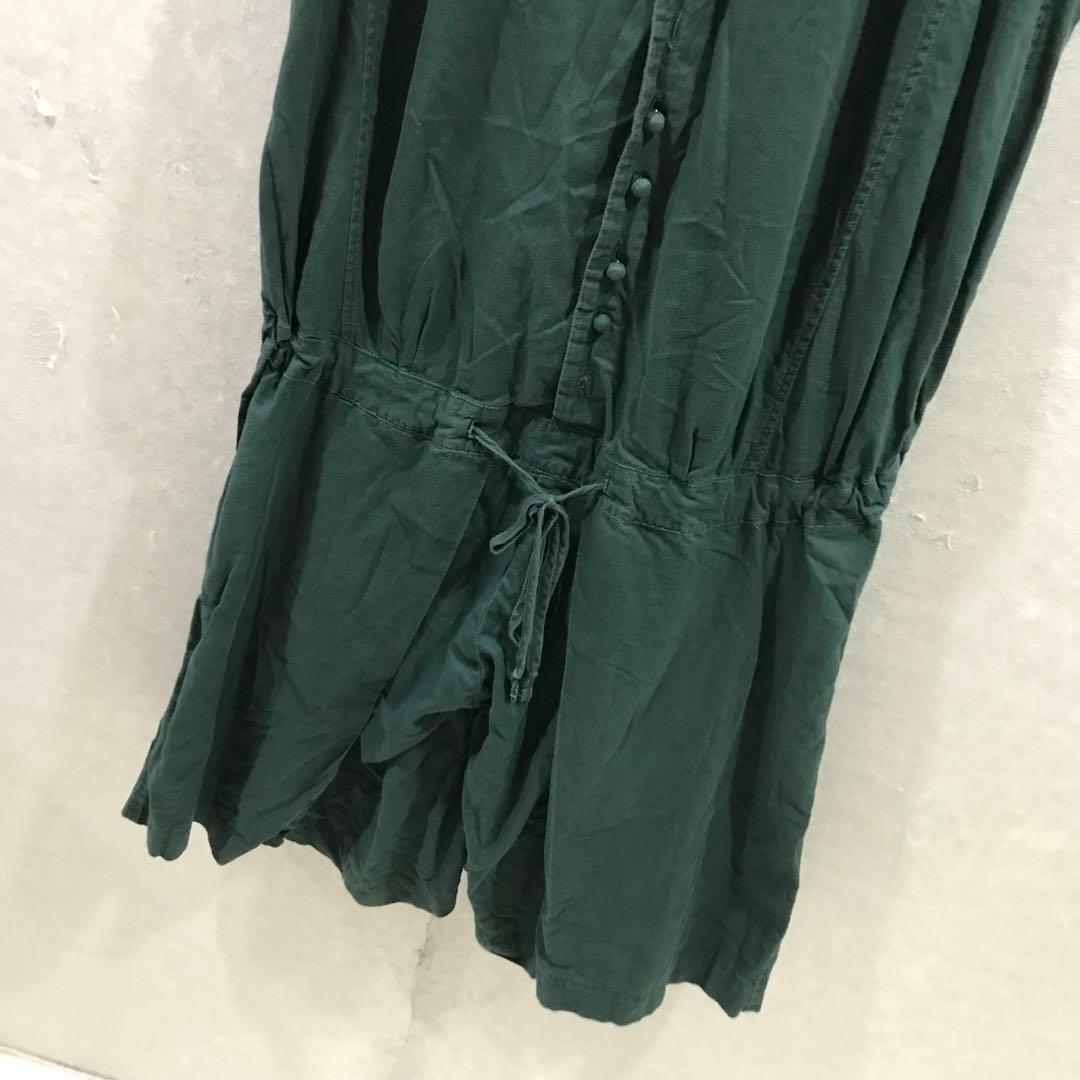 KAPITAL キャピタル ノースリーブ オールインワン ワイド 緑 XS