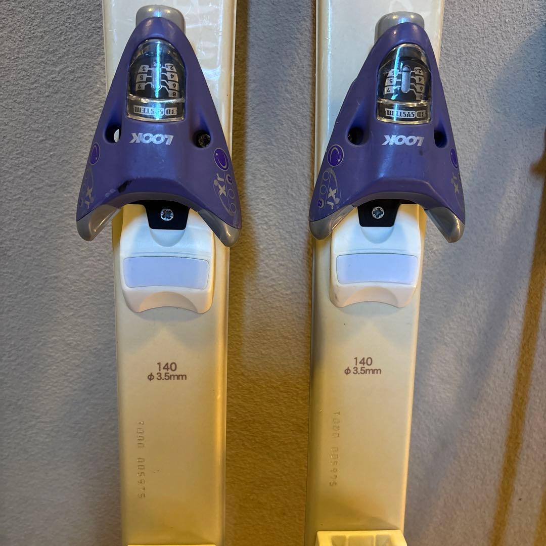 140 女子　スキー板&ストック&イタリア製 23.5 ブーツ3点セット