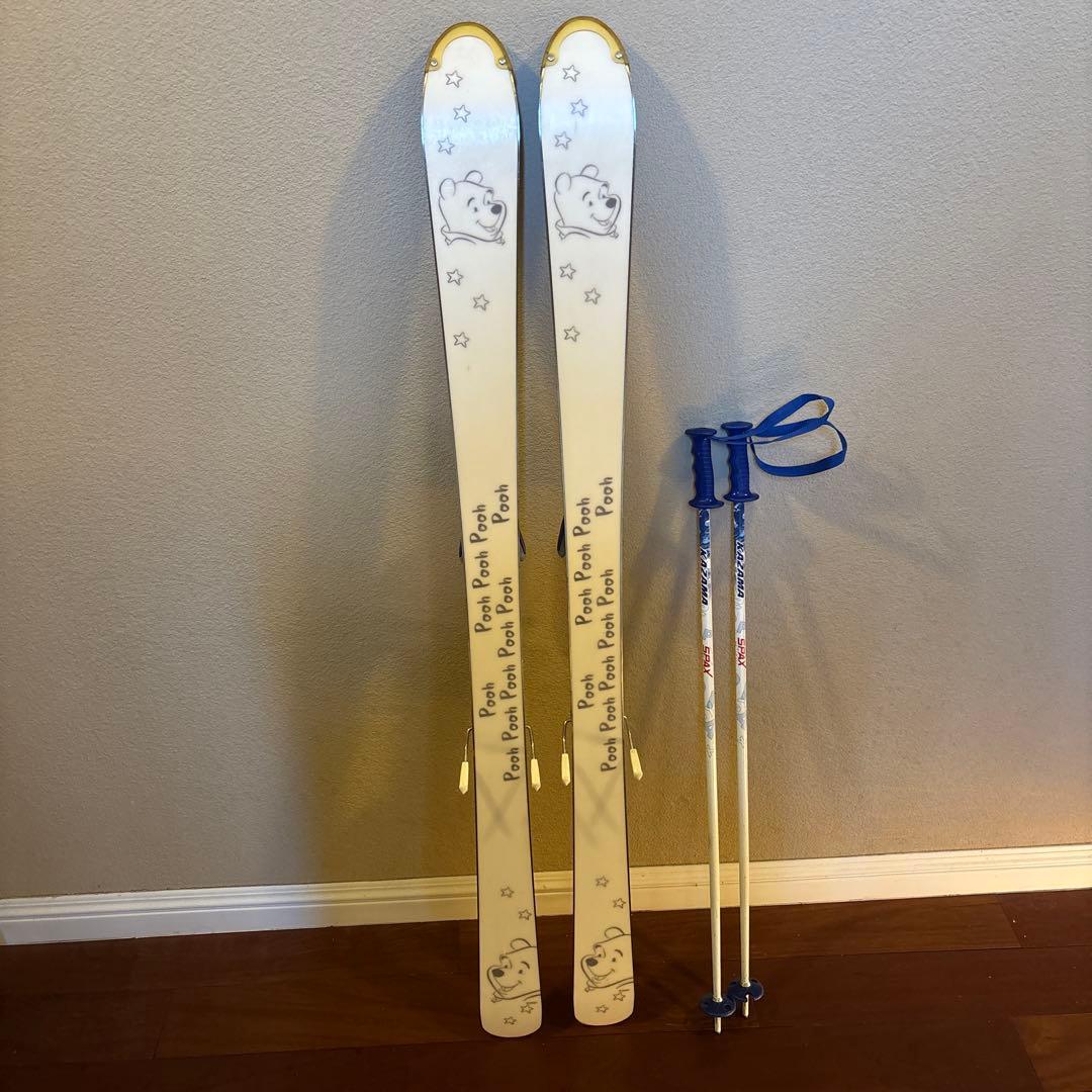 140 女子　スキー板&ストック&イタリア製 23.5 ブーツ3点セット