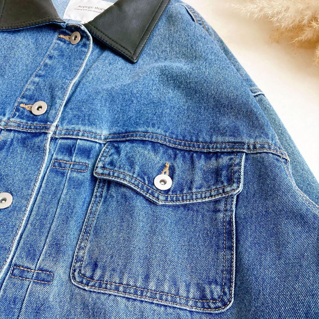 【美品】アルページュストーリー オーバーサイズ BIG Gジャン 襟異素材