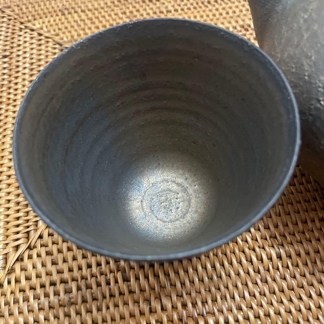 水野幸一　銅彩釉 茶ポット& 銅彩釉 カップM