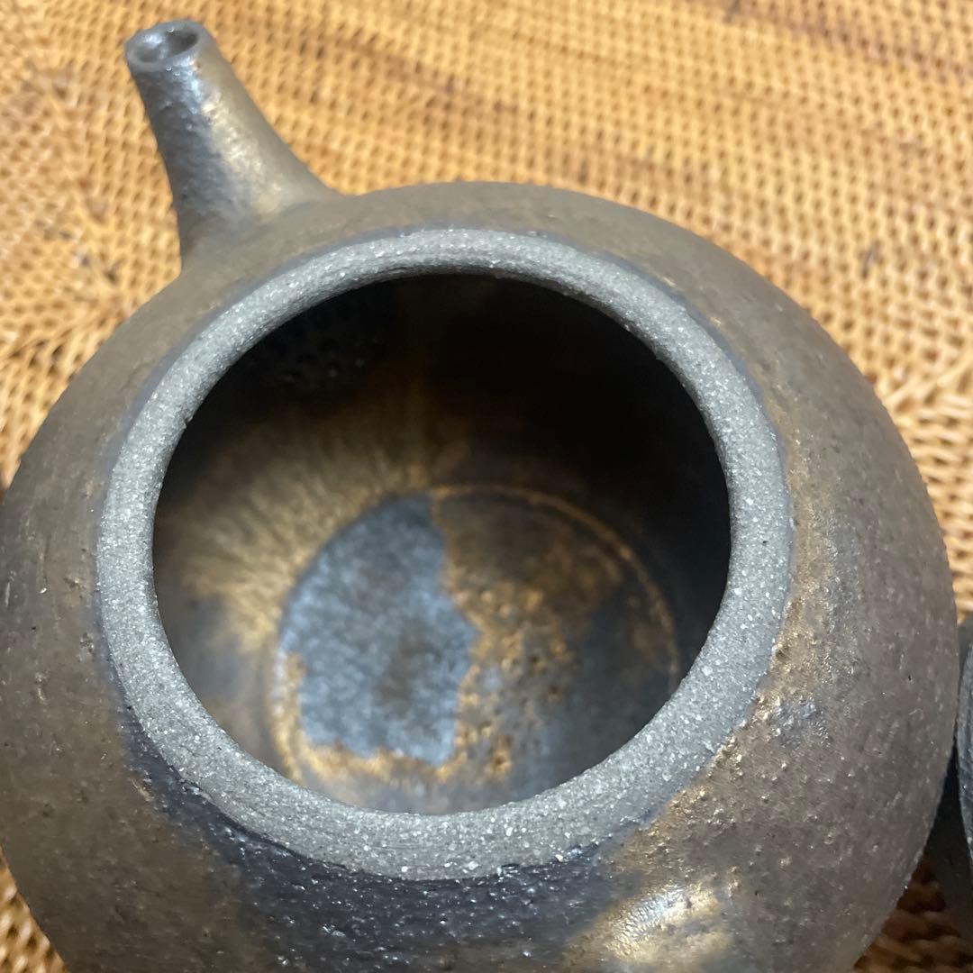 水野幸一　銅彩釉 茶ポット& 銅彩釉 カップM