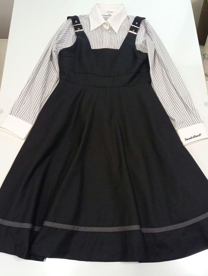 arisanaアリサナ160　4点ダブル銀ボタン卒服美品(リボンタイおまけ付き)