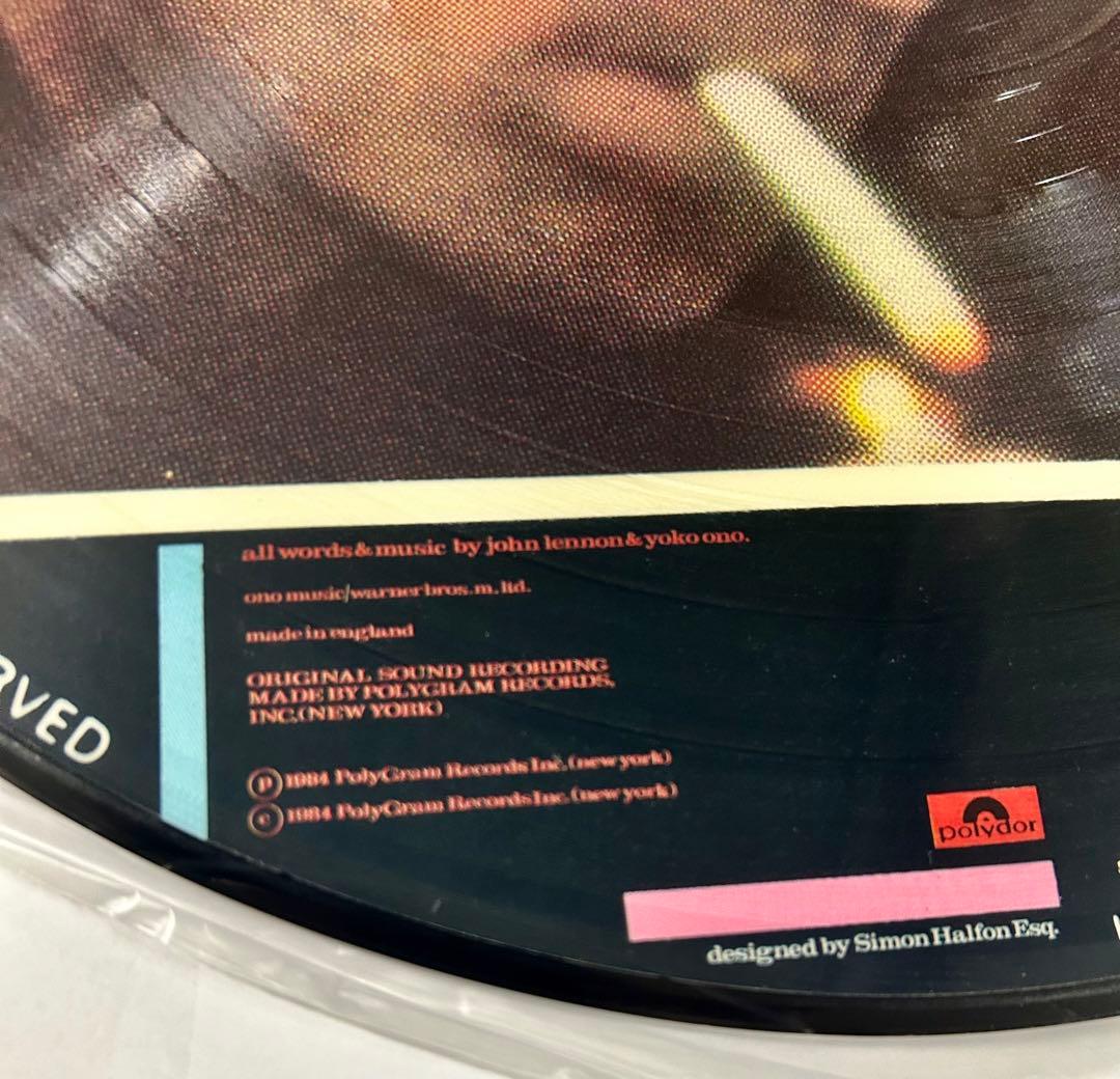ジョン・レノン　オノ・ヨーコ　ミルク・アンド・ハニー　12㌅ピクチャーレコード