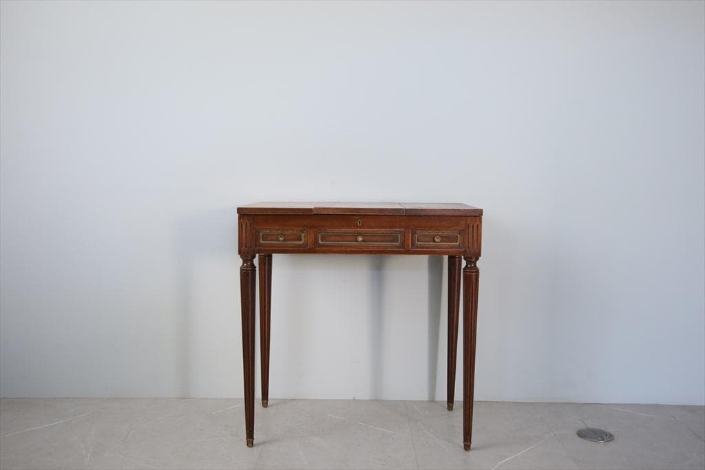 フランスアンティーク木製ドレッシングテーブル/化粧台ドレッサー/デスク90-36