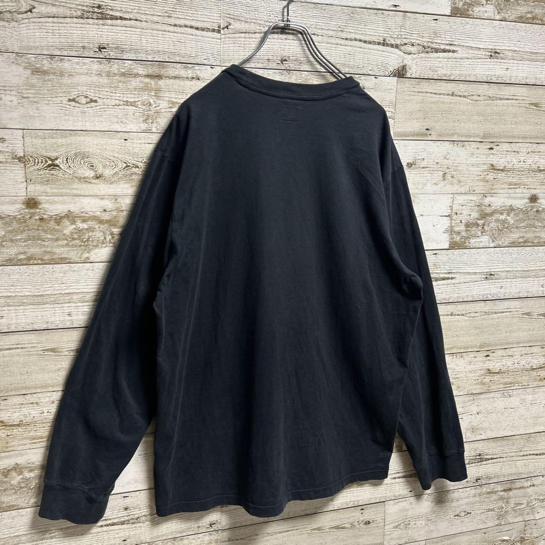 086【人気Lサイズ】シュプリーム♤刺繍スモールボックスロゴ　長袖Tシャツ