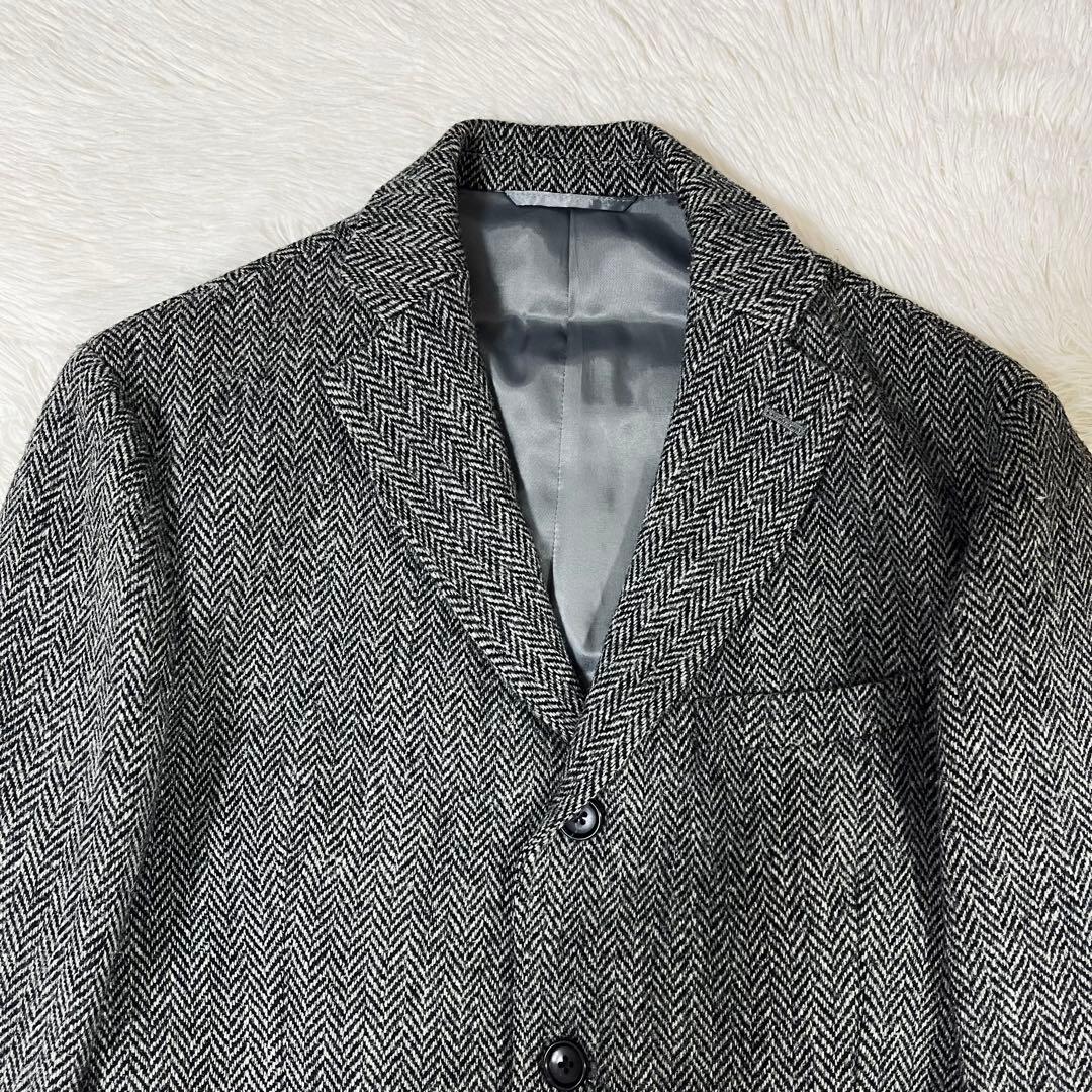 スーツカンパニー×ハリスツイード テーラードジャケット ヘリンボーン M相当
