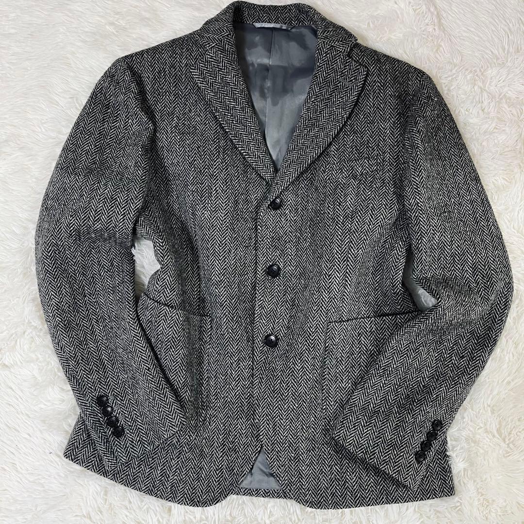 スーツカンパニー×ハリスツイード テーラードジャケット ヘリンボーン M相当