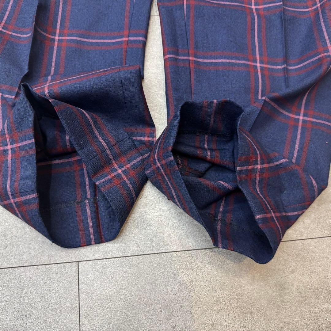希少 ポールスミス セットアップ チェック ネイビー ウール