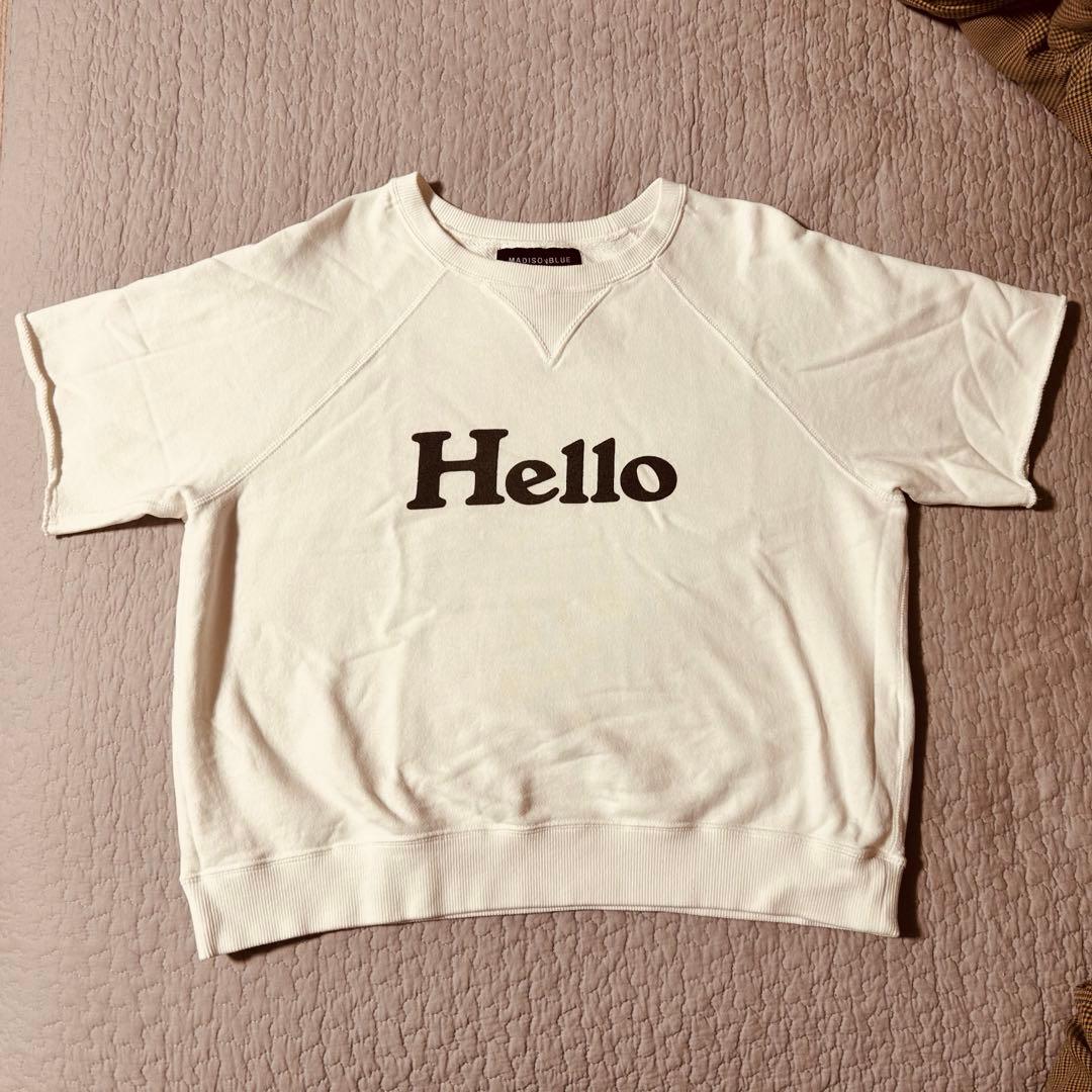 madisonblue HELLO SWEAT S/S URAKE ホワイト