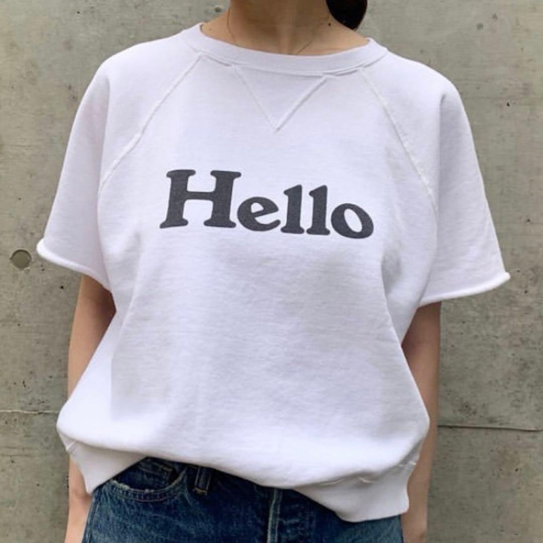 madisonblue HELLO SWEAT S/S URAKE ホワイト