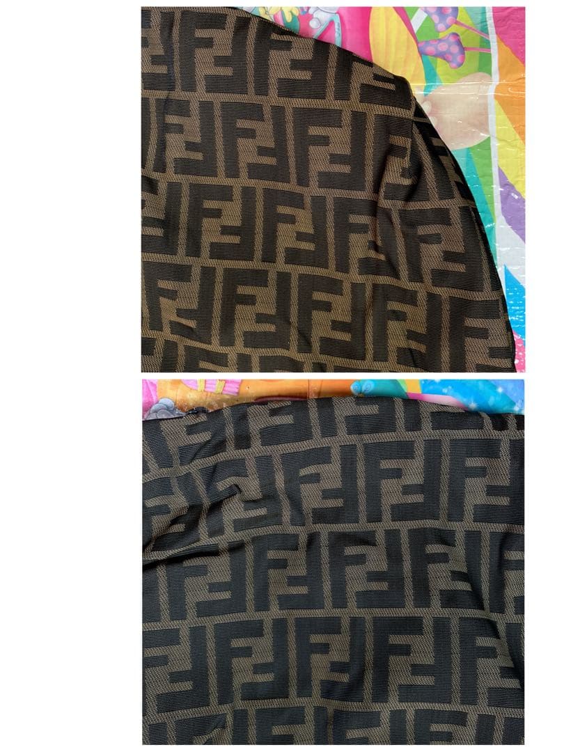 USED①フェンディFENDI☆ズッカ柄☆リバーシブルトートバッグ☆レオパード★