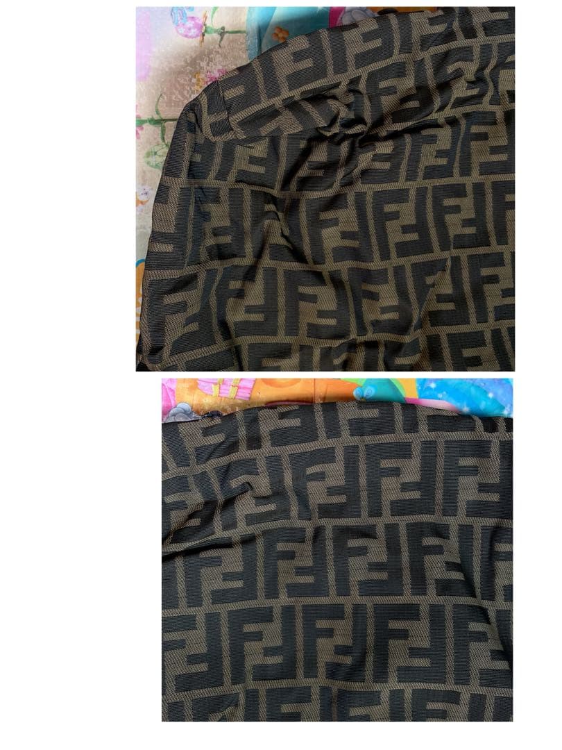 USED①フェンディFENDI☆ズッカ柄☆リバーシブルトートバッグ☆レオパード★