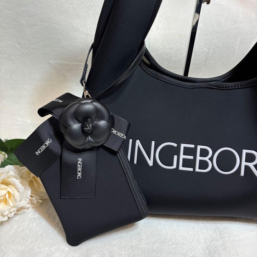 【じゅりママ】インゲボルグ雨を楽しむトートバッグ新品未使用ポーチ、タグ付き