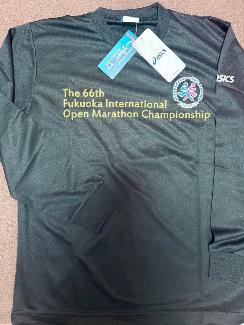 asics/福岡国際マラソン参加者限定長袖シャツ/Sサイズ