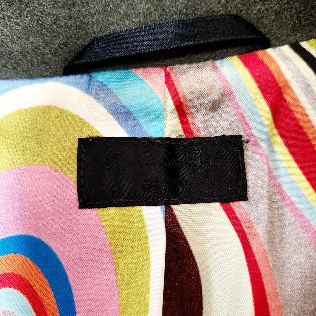 極美品ポールスミスPaul Smith カシミヤダブルブレストコートマルチカラー