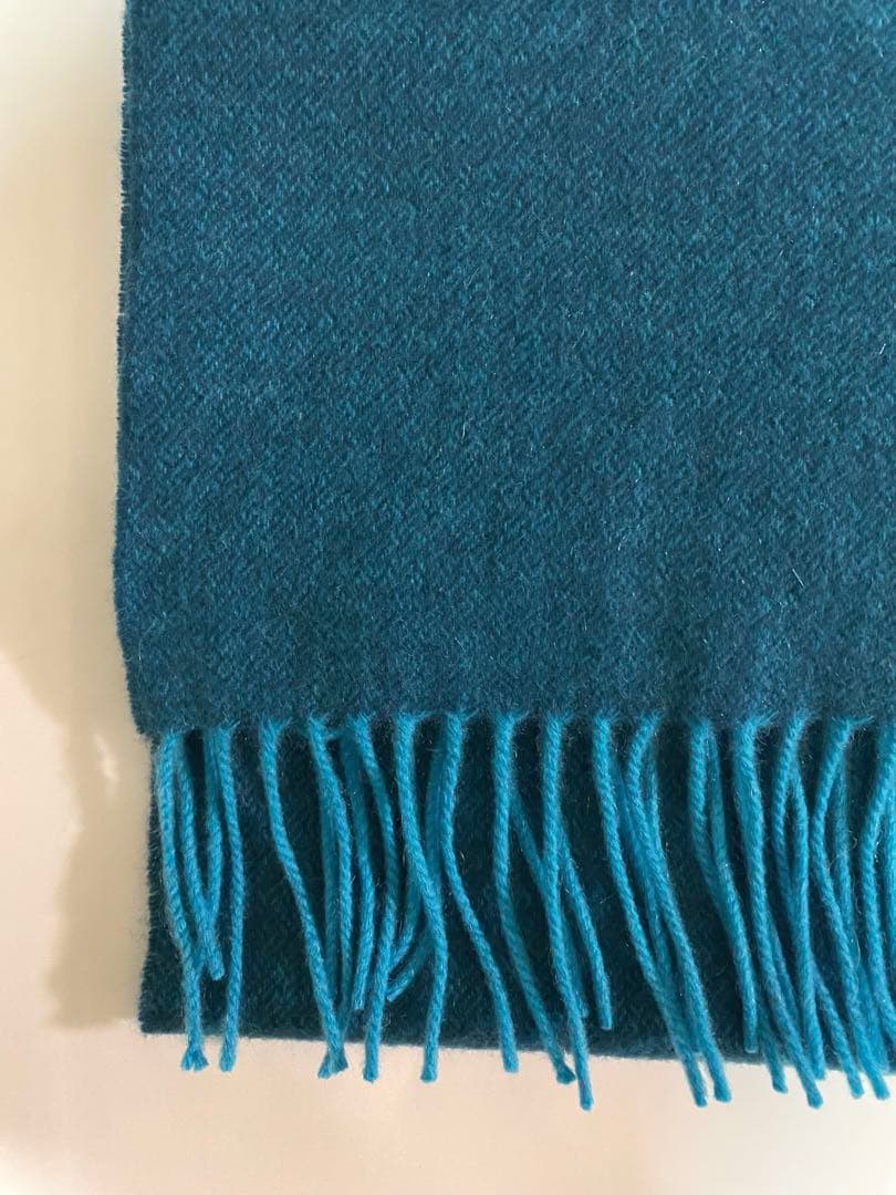 早い者勝ち❗️フランコスパーダ　カシミヤ　マフラー　ブルー　伊勢丹