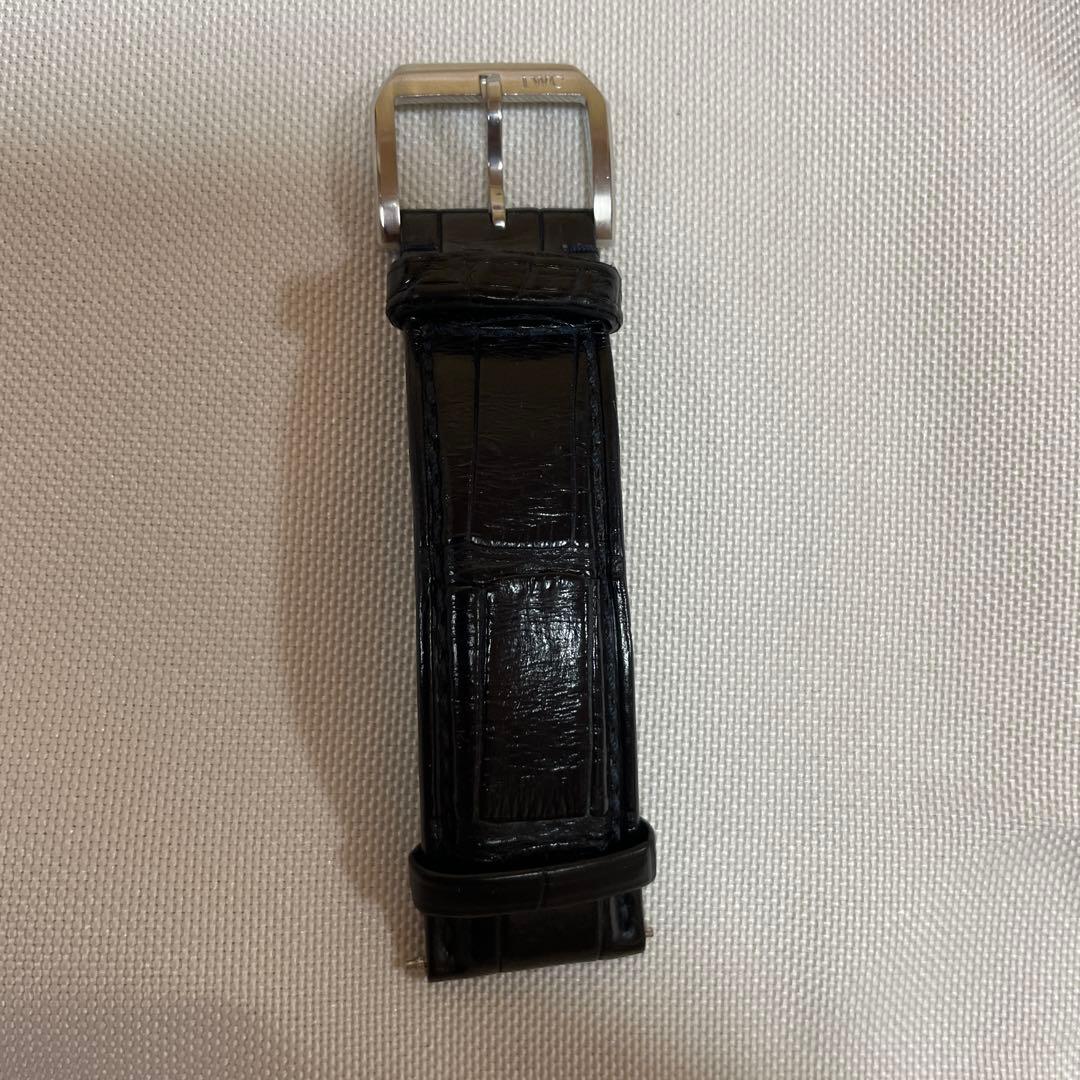 IWC ポルトギーゼ用　純正　尾錠および レザーベルト　ブラック　かなり美品