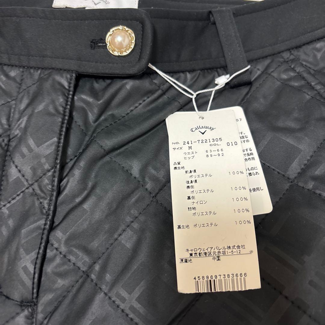 新品Callaway GOLF キャロウェイ　キルティングパンツM パールボタン