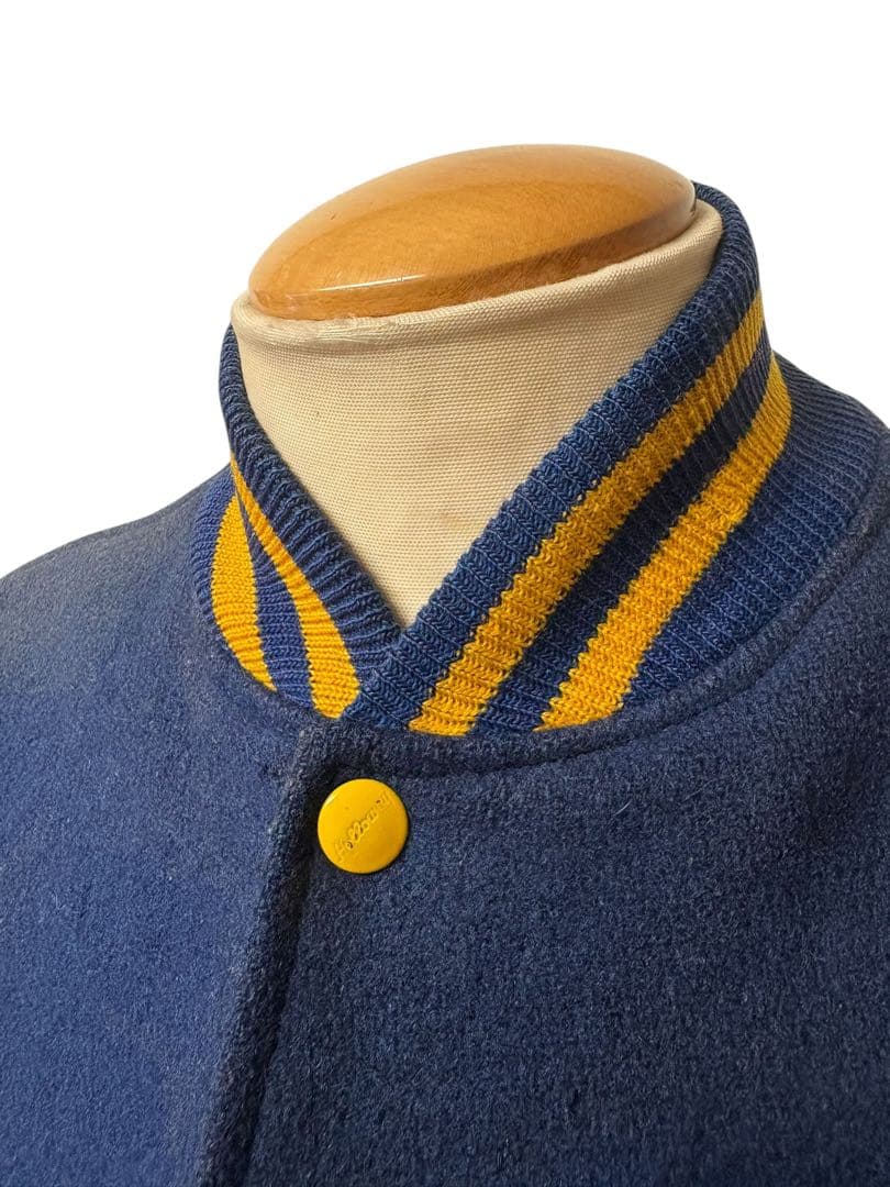 超希少 50s ビンテージ デビル 袖革 スタジャン 40 青 xpv