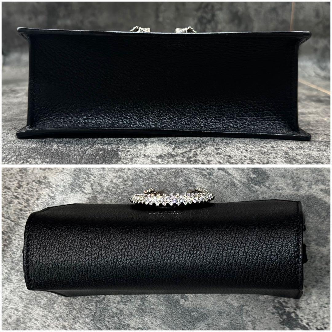 未使用級✨ジミーチュウ マデリン クリスタル チェーン ショルダーバッグ レザー