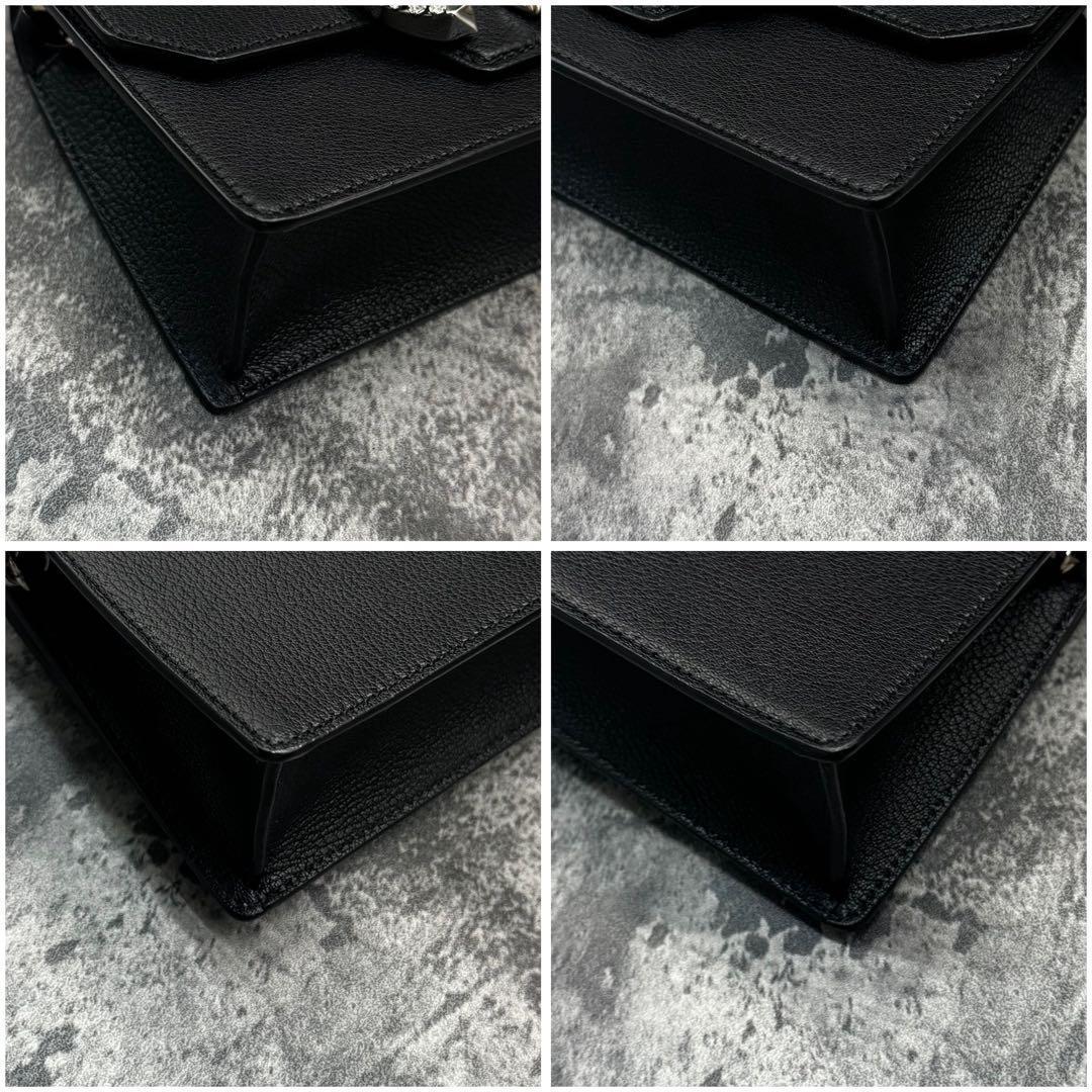 未使用級✨ジミーチュウ マデリン クリスタル チェーン ショルダーバッグ レザー