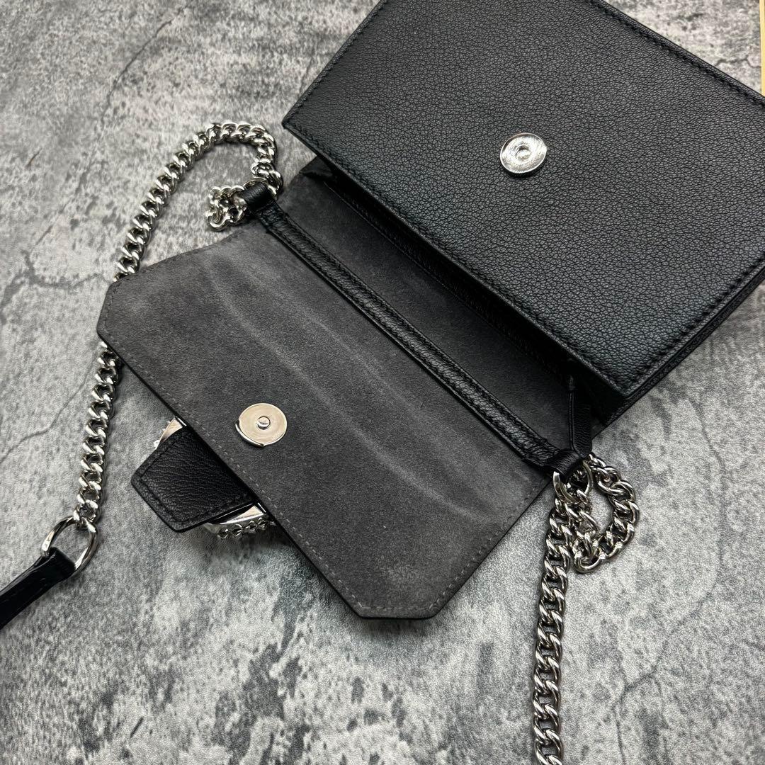 未使用級✨ジミーチュウ マデリン クリスタル チェーン ショルダーバッグ レザー