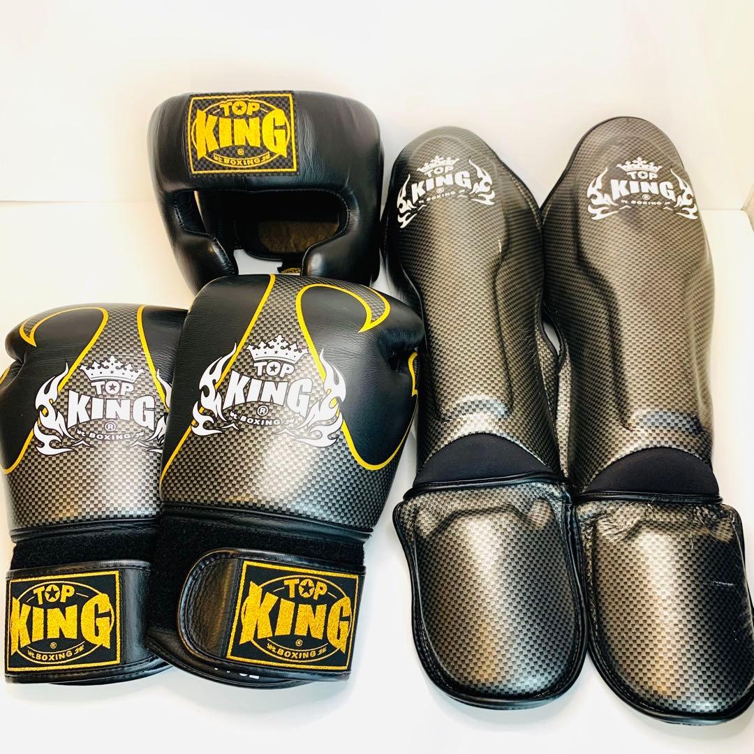 TOP KING グローブ ヘッドギア レガース セット Mサイズ