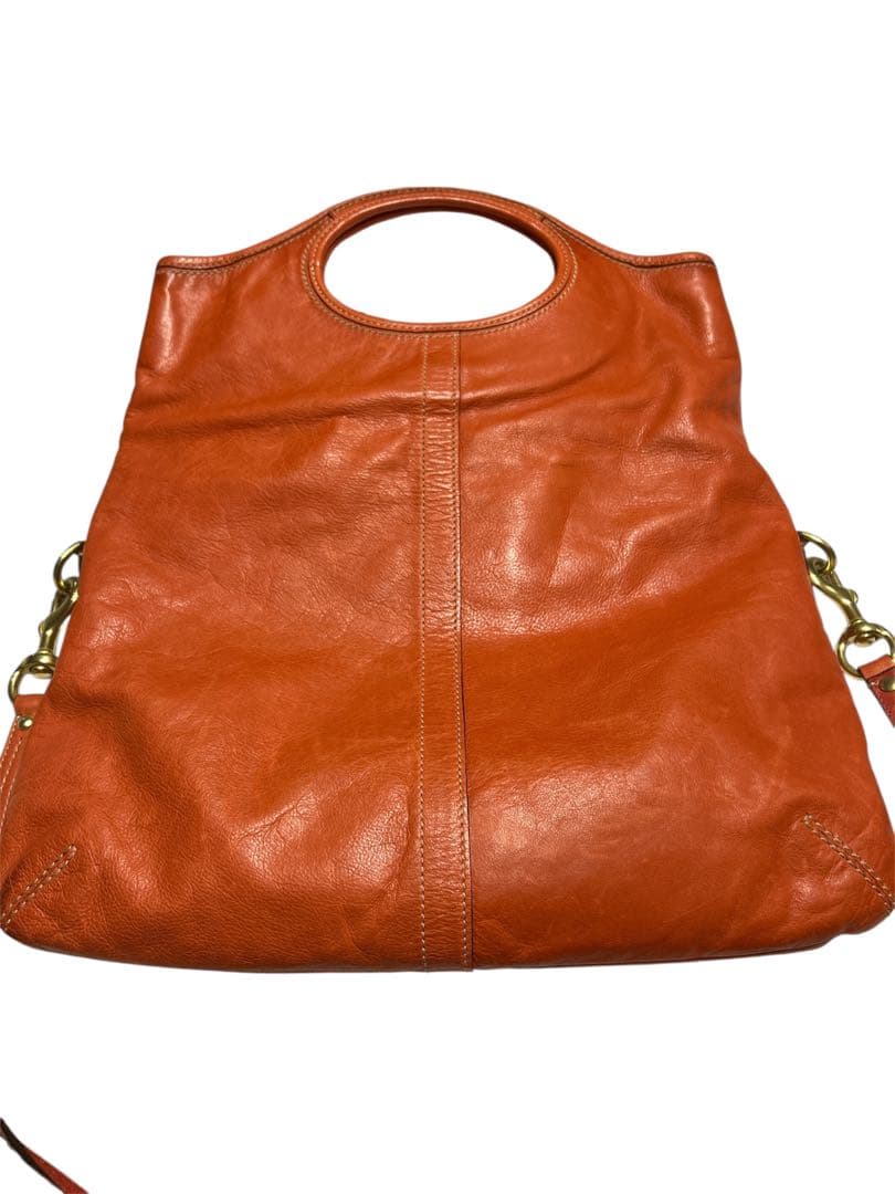 【希少】COACH がま口 2WAYバッグ グラブタンレザー オールドコーチ