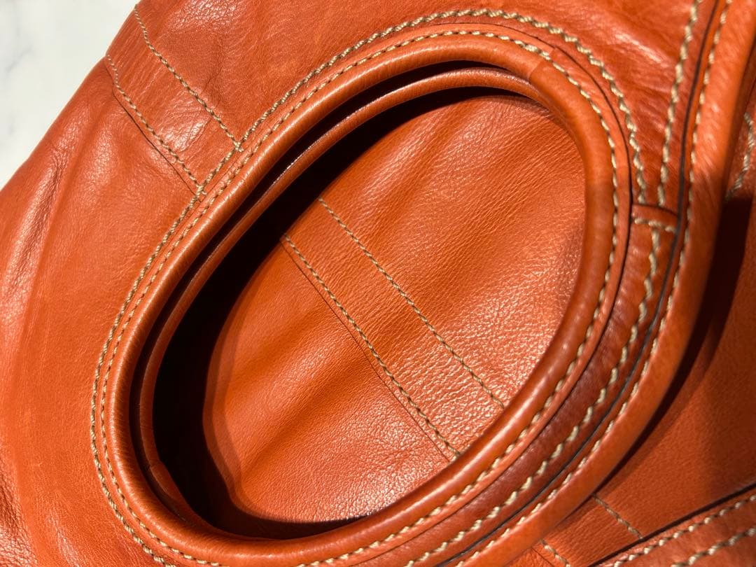 【希少】COACH がま口 2WAYバッグ グラブタンレザー オールドコーチ