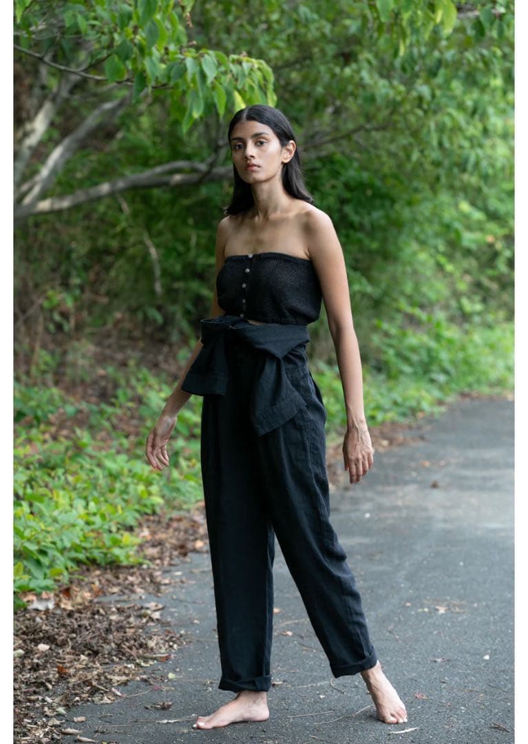 Sale♬タグ付き未使用★Kiira Linen quilt jump suit