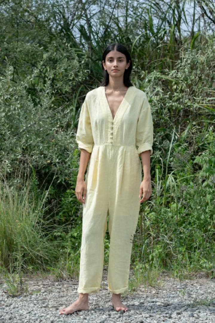 Sale♬タグ付き未使用★Kiira Linen quilt jump suit
