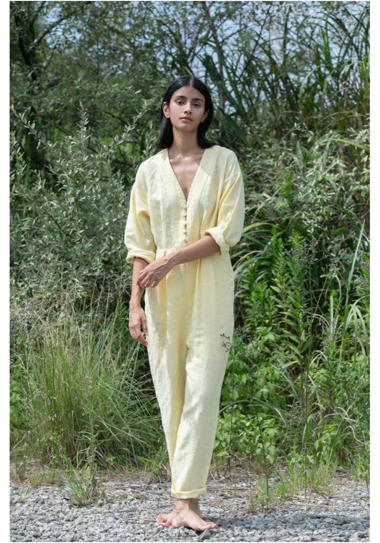 Sale♬タグ付き未使用★Kiira Linen quilt jump suit