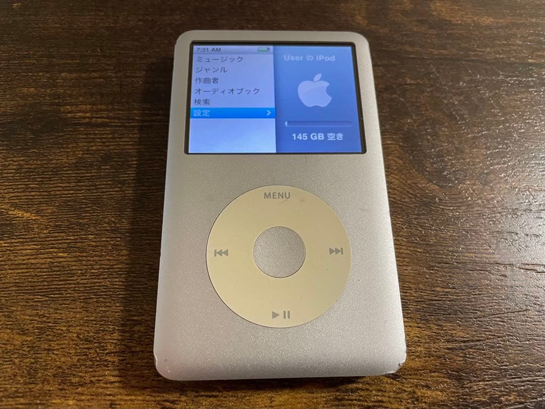 【動作確認済】iPod classic 160GB シルバー ※外装キズ・割れ有