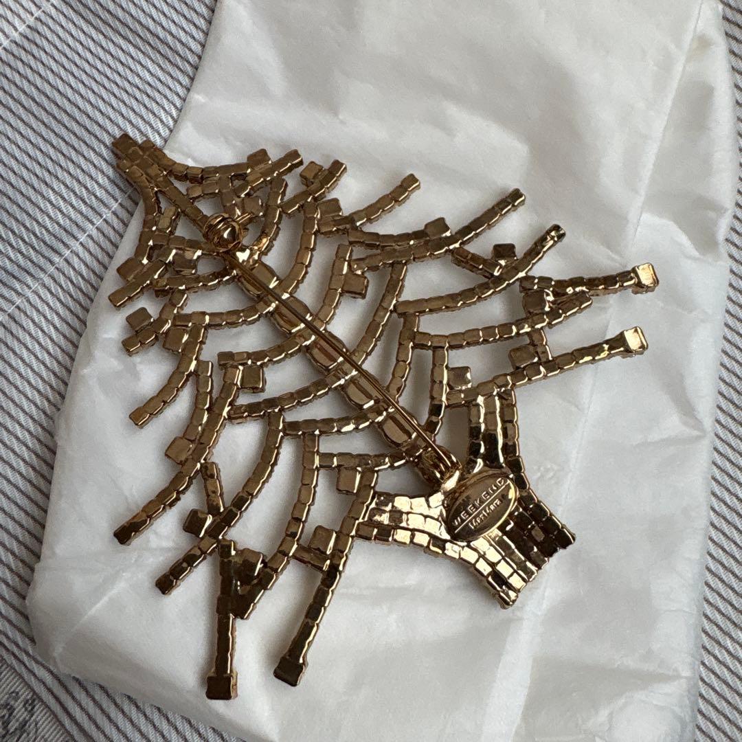 美品　WEEKEND Maxmara ブローチ　ビジュー　クリスマスツリー