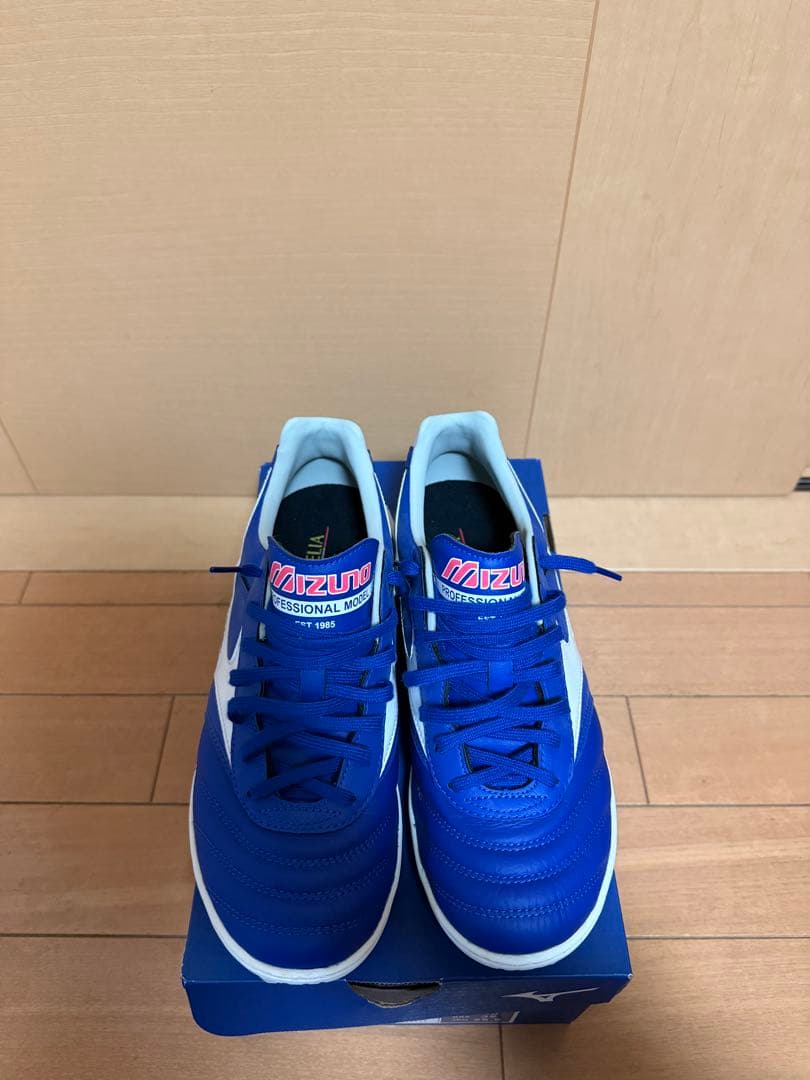 PMてぃあらMizuno モレリア 青 シューズ 箱付き
