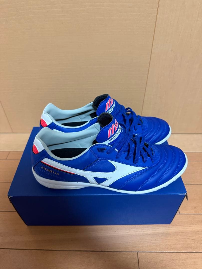 PMてぃあらMizuno モレリア 青 シューズ 箱付き