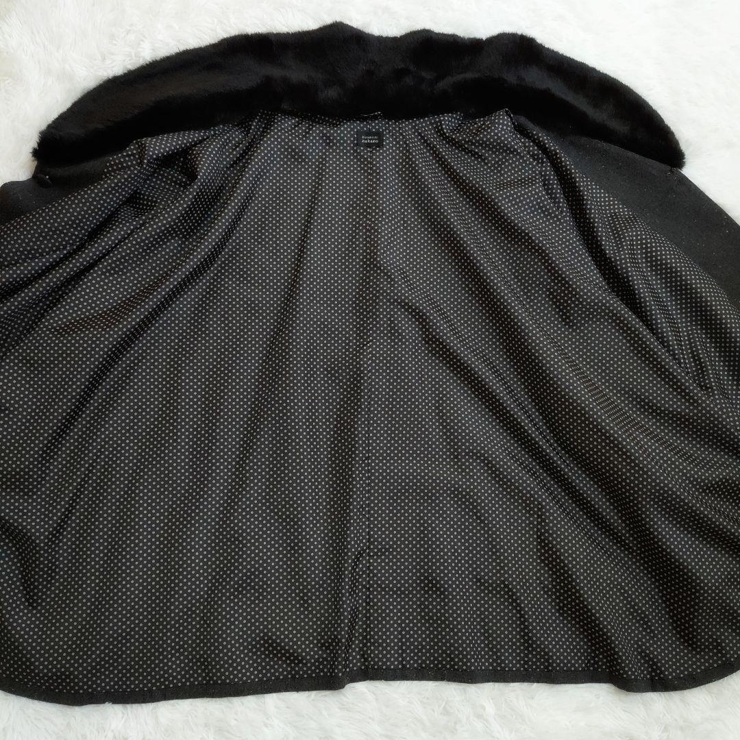 未使用級✨hiromichi nakano ポンチョ　着物コート　ケープ　ファー