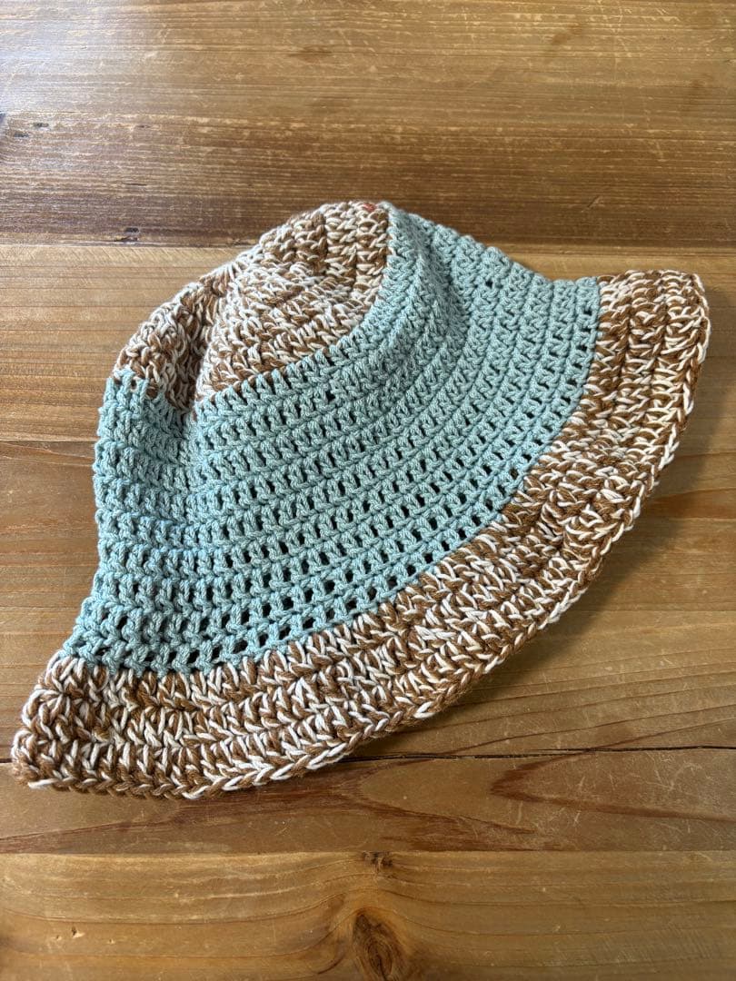 帽子 Y.A.R.N. double Cross Handmade Knit hat