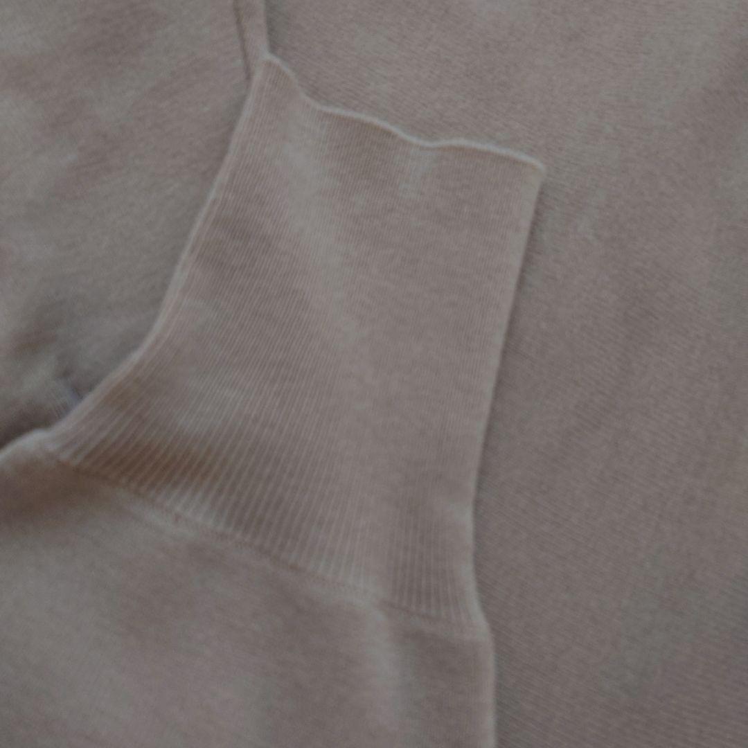 カレンソロジー　ベージュ ウールハイネックギャザー ワンピース　ロングドレス