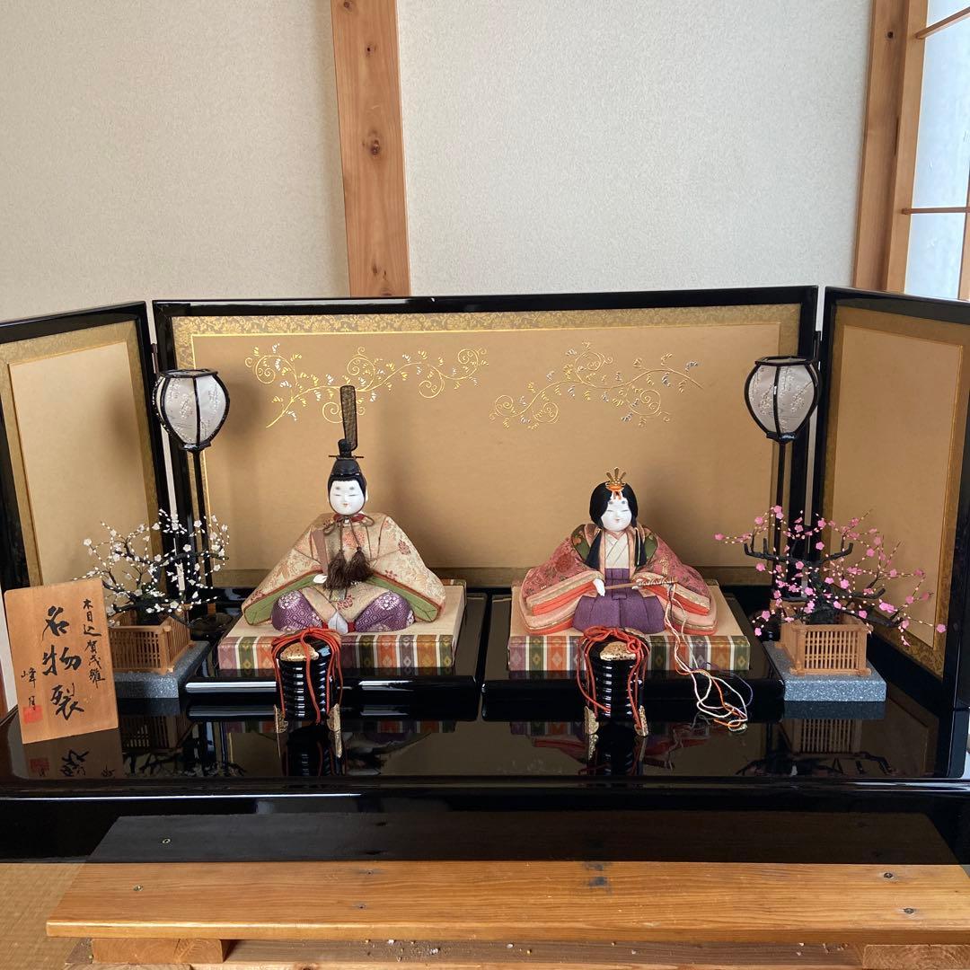 雛人形 木目込み人形 親王飾り 玉秀作 賀茂雛