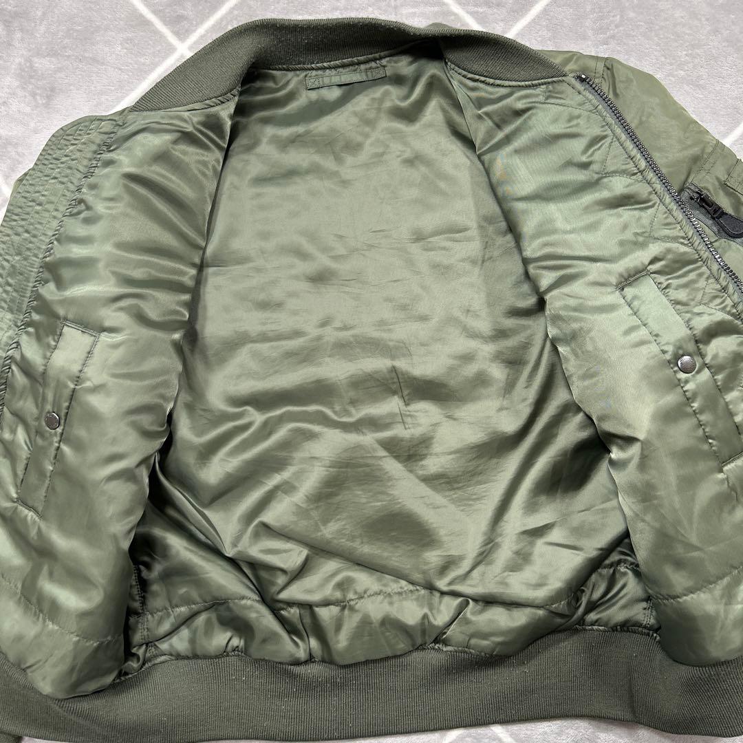 【☆希少品XL☆】破格AVIREX フライトジャケット XL カーキ バックロゴ